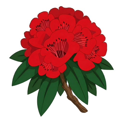 Laalee’s red rhododendron mark